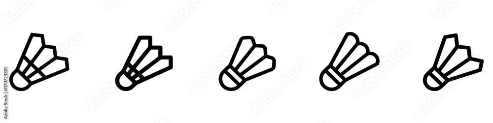 Shuttlecock icon set. Badminton birdie vector sign. Vector Illustration. EPS 10 Shuttlecock icon set. Badminton birdie vector sign. Vector Illustration. EPS 10