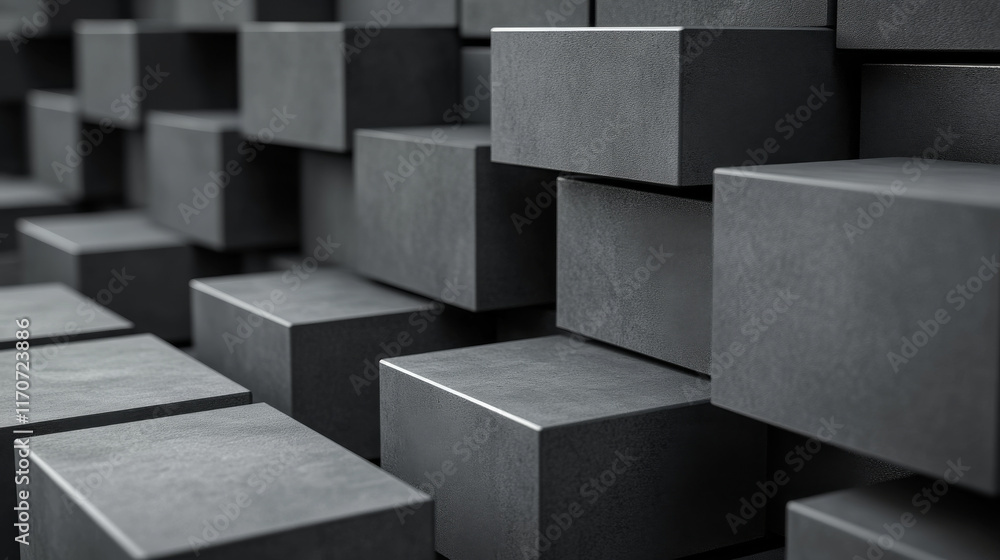 Abstract geometric blocks in 3D pattern Abstract geometric blocks in 3D pattern