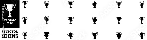 Trophy cup icon. Trophy, winner cup, victory cup icon. Reward symbol sign for web and mobile. Award icon set. Champion symbol. champion cup icon. Championship winner award symbol. EPS 10