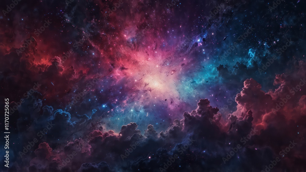 Fototapeta premium a futuristic nebulainspired background