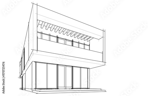 sketch of a building