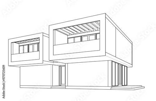 sketch of a building