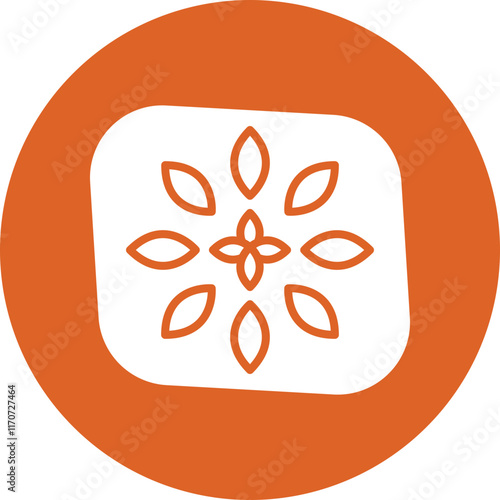 Sand Dollar glyph circle icon photo