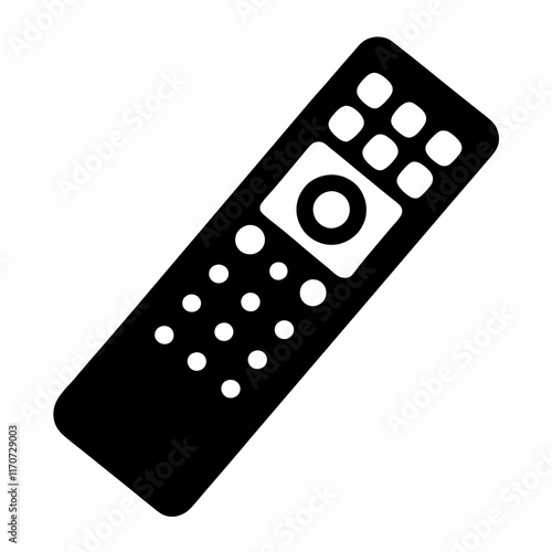 Smart TV Remote Silhouette Vector