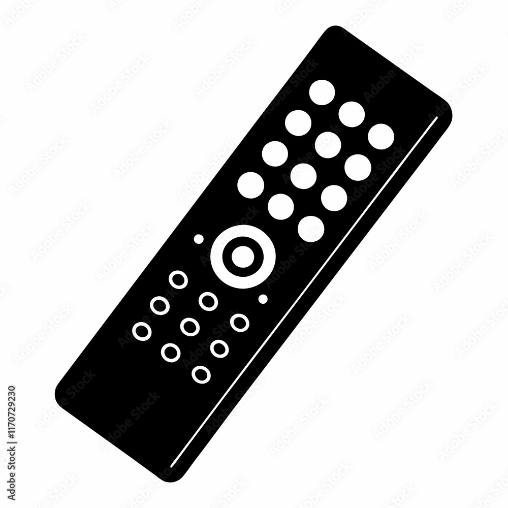 Smart TV Remote Silhouette Vector Smart TV Remote Silhouette Vector