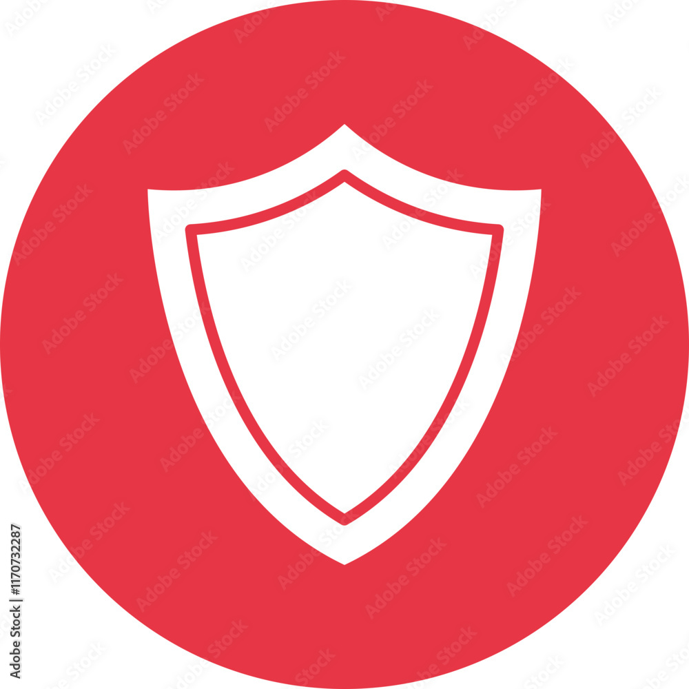 Shield Crest glyph circle icon Shield Crest glyph circle icon