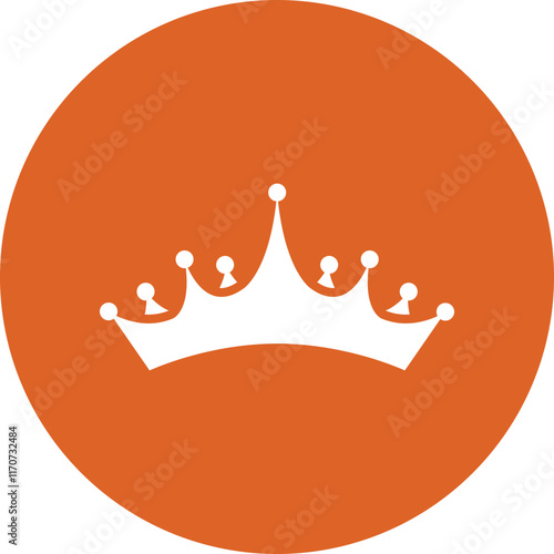 Queen’s Tiara glyph circle icon