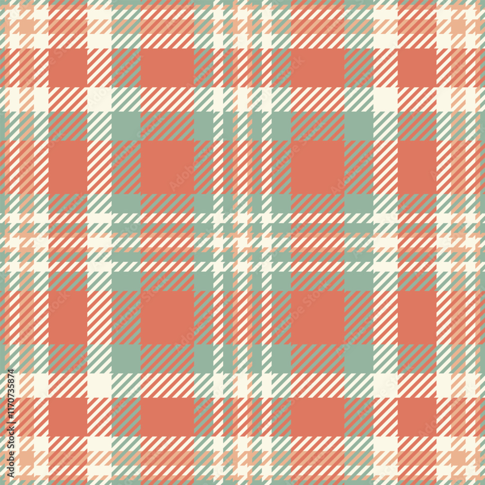 Stylish coral, peach, and sage green plaid pattern. Perfect for textile design, fashion, home decor, or website backgrounds. Seamless repeat texture offers versatility for various creative projects. Stylish coral, peach, and sage green plaid pattern. Perfect for textile design, fashion, home decor, or website backgrounds. Seamless repeat texture offers versatility for various creative projects.