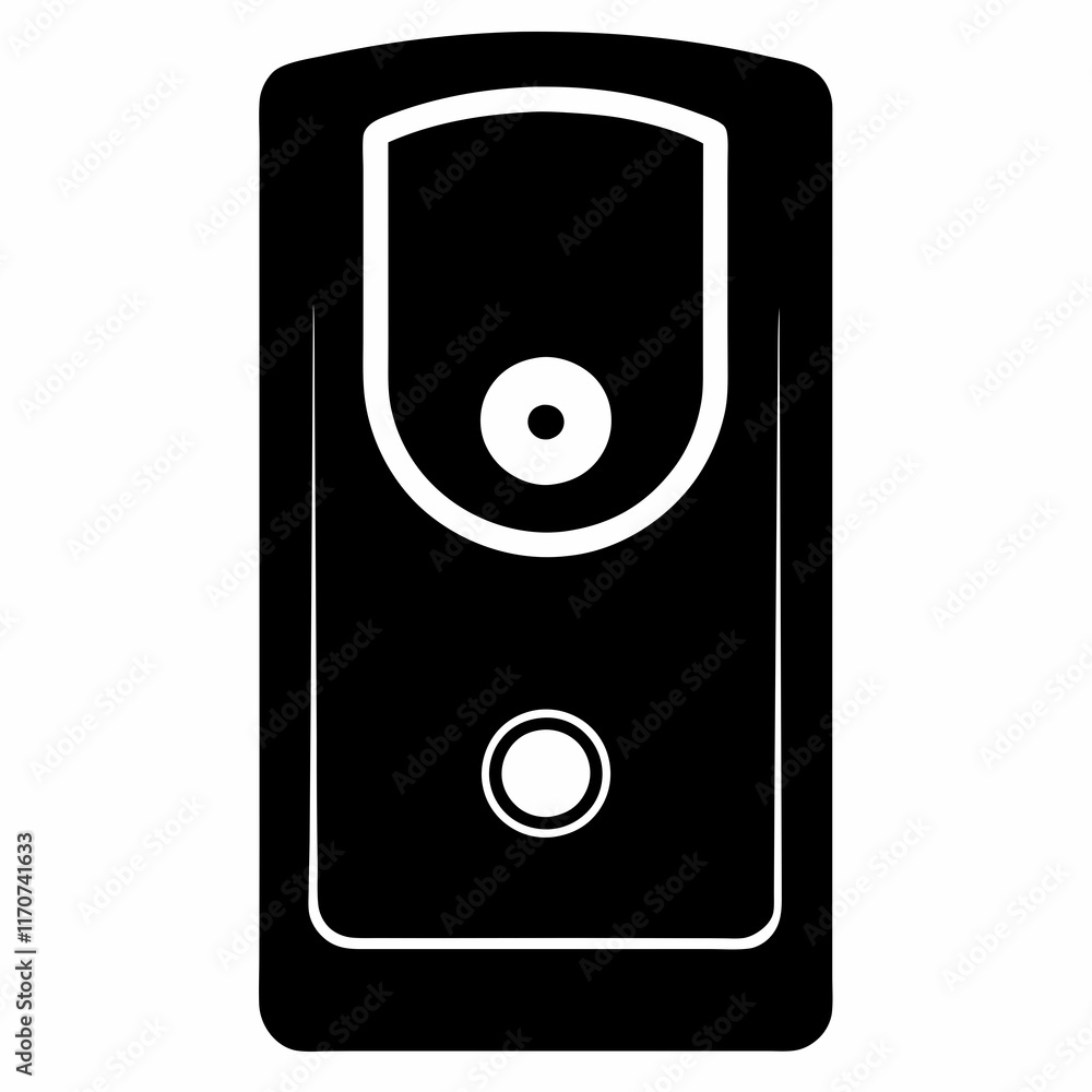 Video Doorbell Silhouette Vector Art Video Doorbell Silhouette Vector Art