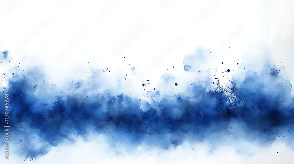 Abstract blue watercolor wash background. Abstract blue watercolor wash background.