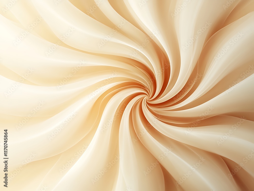 Fototapeta premium Abstract swirling beige cream texture.