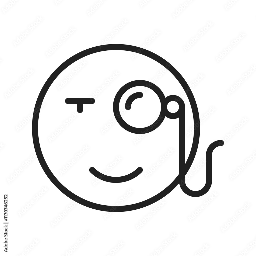 Monocle icon vector image. Suitable for mobile apps, web apps and print media. Monocle icon vector image. Suitable for mobile apps, web apps and print media.