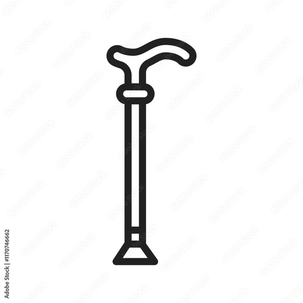 Walking Stick icon vector image. Suitable for mobile apps, web apps and print media. Walking Stick icon vector image. Suitable for mobile apps, web apps and print media.