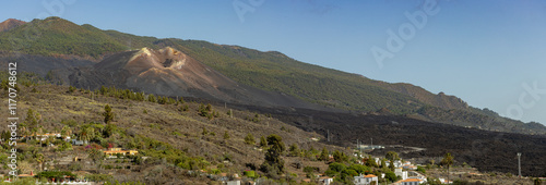 Lava trail of the Tajogaite Volcano in the last eruption on La Palma