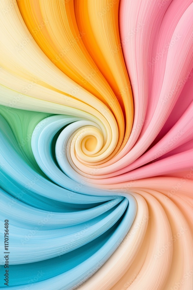 Swirling Colors in Soft Pastel Tones Creating a Vibrant and Eye-Catching Abstract Background Design