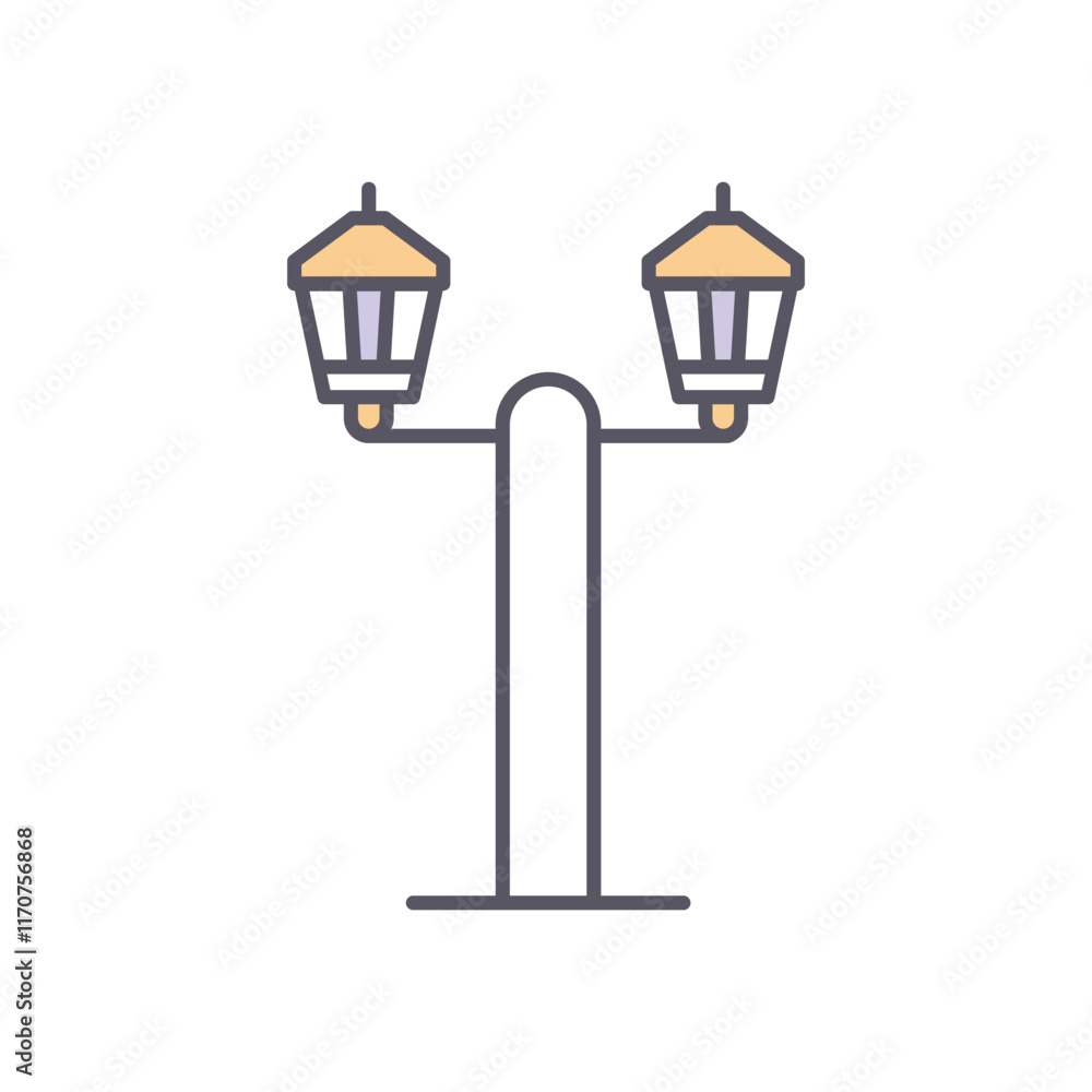 Street Lamp vector icon stock illustration Street Lamp vector icon stock illustration