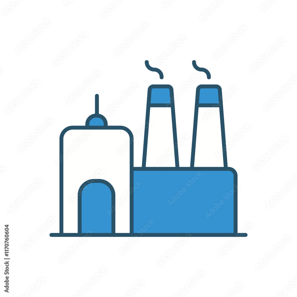 Obraz premium Factory vector icon stock illustration