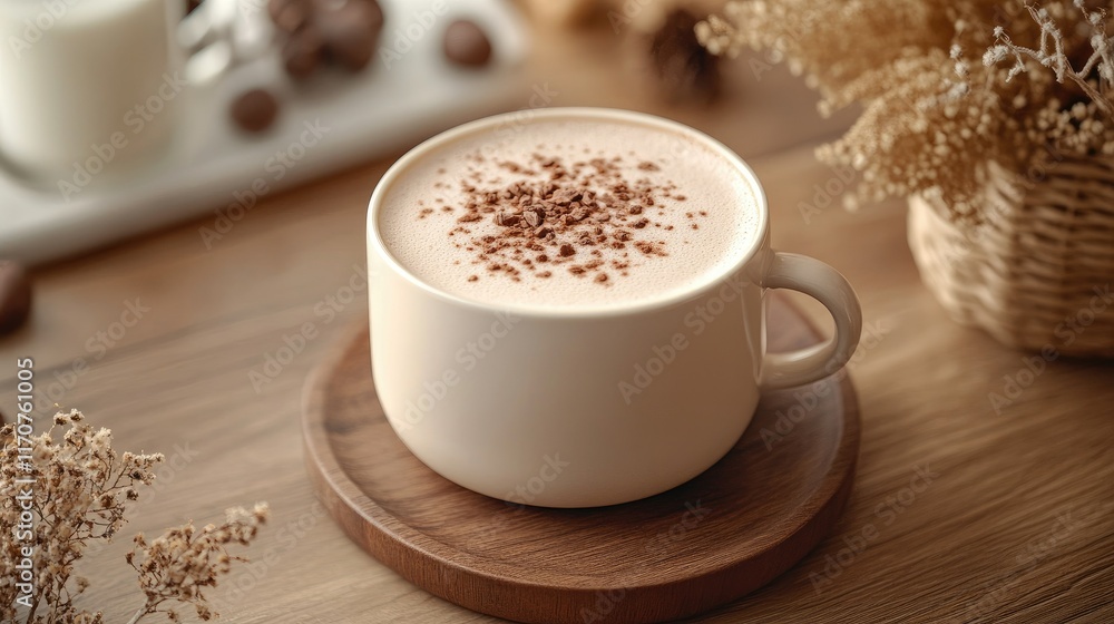 Warm and Inviting Hot Chocolate on a Cozy Autumn Day Warm and Inviting Hot Chocolate on a Cozy Autumn Day