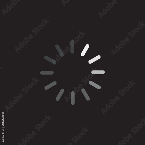 Collection of simple vector icon illustrations of loading or uploading related to downloading