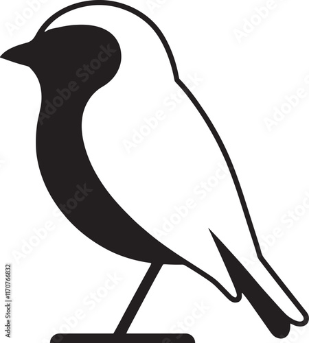 a beautiful doyel bird vector art a bird vector arta beautifull vector artwork of illustration