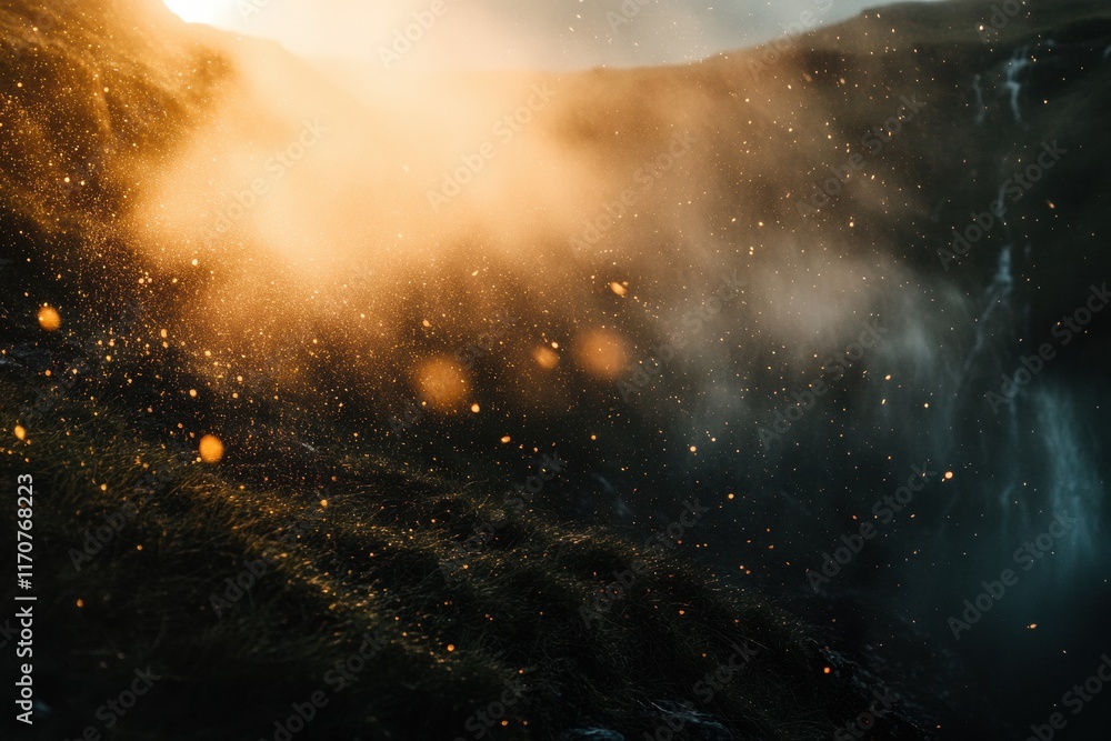 custom made wallpaper toronto digitalA mountain with a lot of smoke and steam coming from it