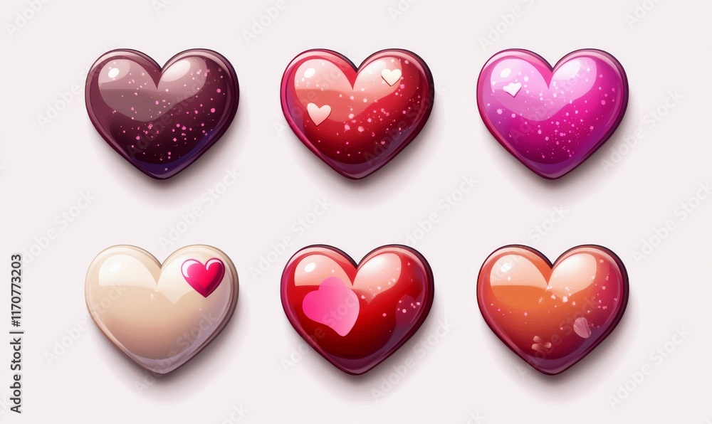 heart valentine icon set heart valentine icon set