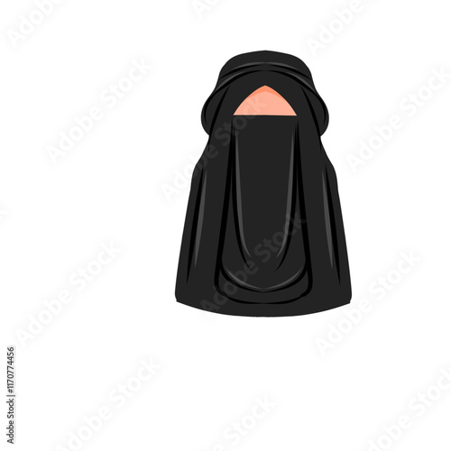 Muslim women wearing niqab 