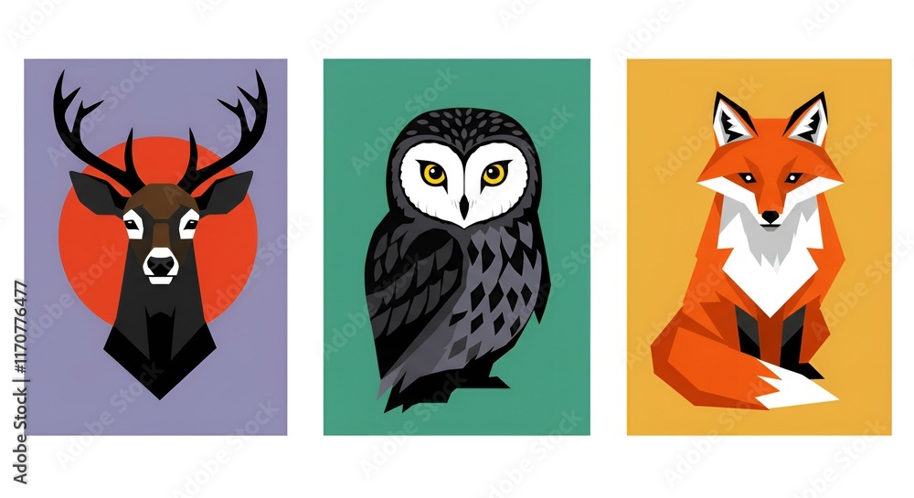 Fototapeta premium set of animals