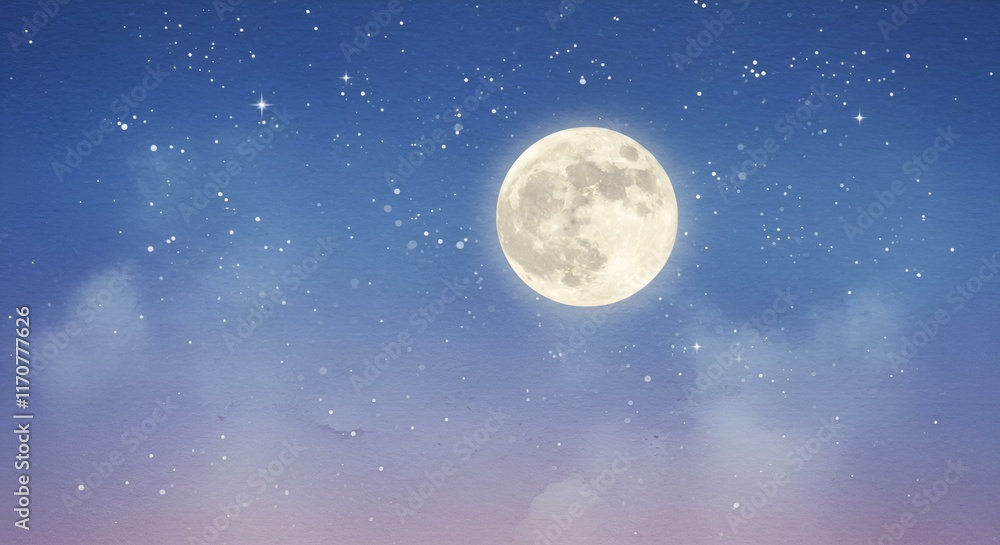 Naklejka premium moon and stars