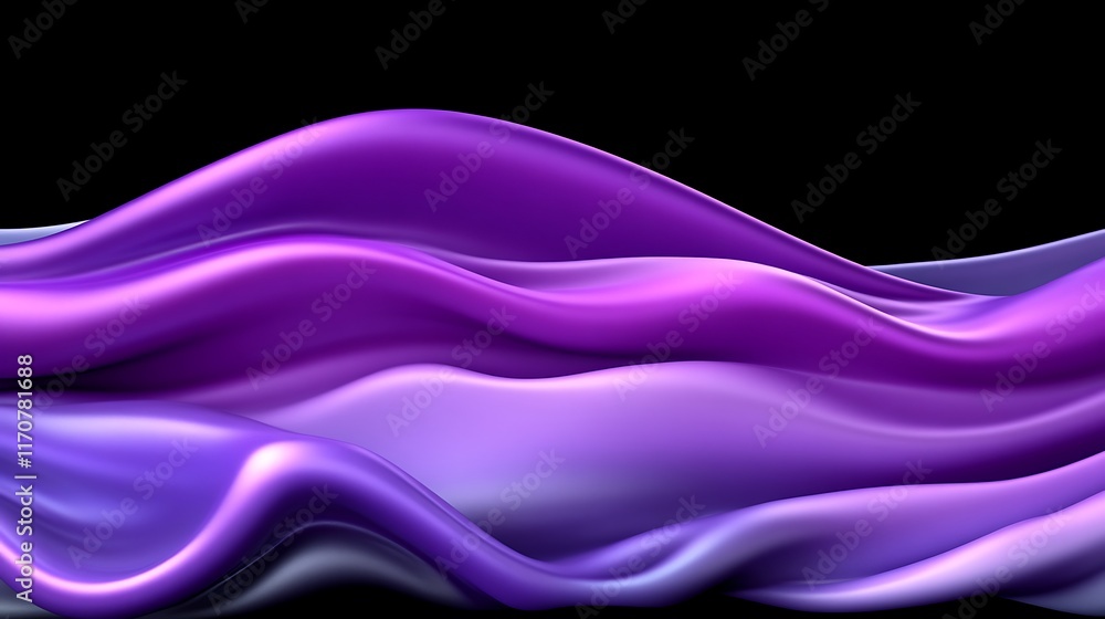 Obraz premium Abstract purple and blue wave flow.