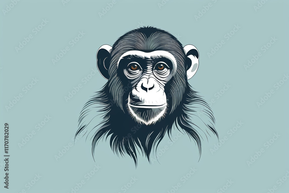 arafed monkey with a very large face and a very long neck arafed monkey with a very large face and a very long neck