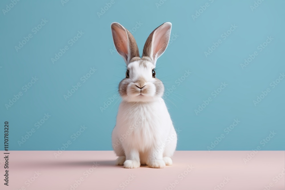 Obraz premium cartoon pig with big eyes and big ears