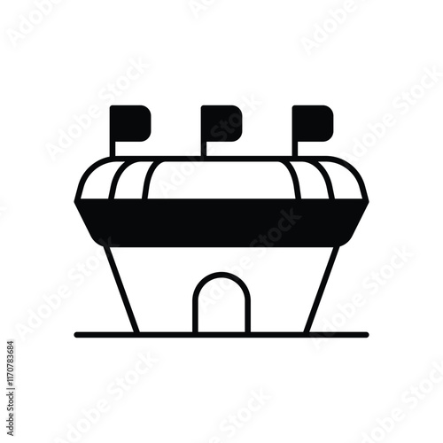 Stadium  vector icon stock illustration