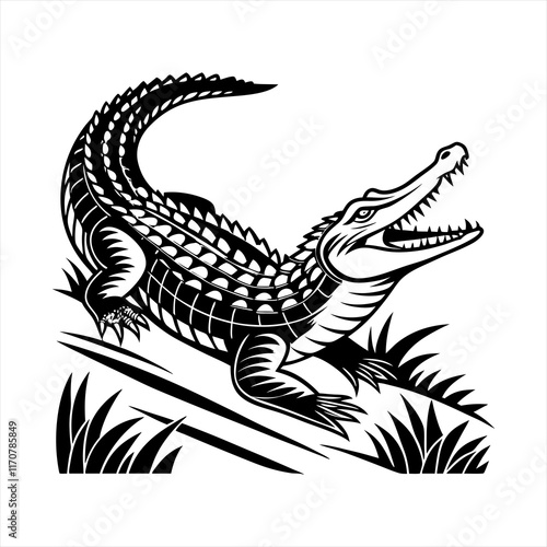Crocodile vector style design illustration 