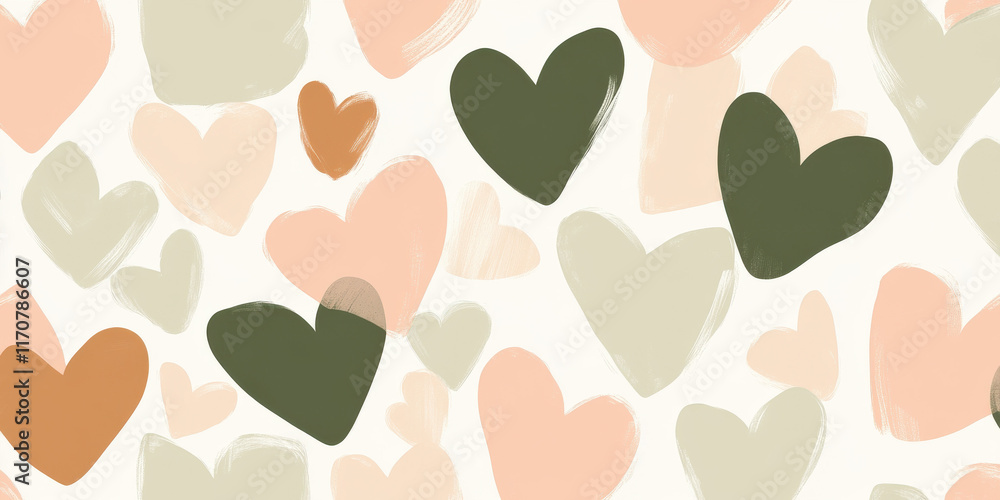 Colorful heart patterns on a textured background. Colorful heart patterns on a textured background.