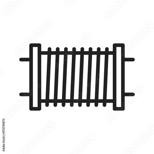 Heat Radiator icon vector image. Suitable for mobile apps, web apps and print media.