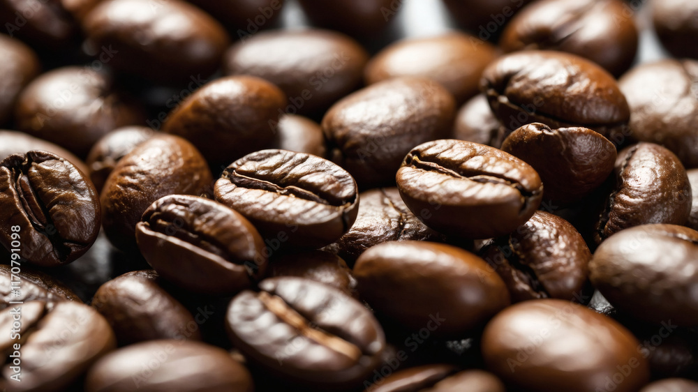 Roasted coffee beans on a white background. Suitable for coffee brands, cafes, or food and beverage concepts. Warm and inviting Roasted coffee beans on a white background. Suitable for coffee brands, cafes, or food and beverage concepts. Warm and inviting