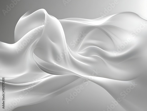 Abstract flowing white fabric.