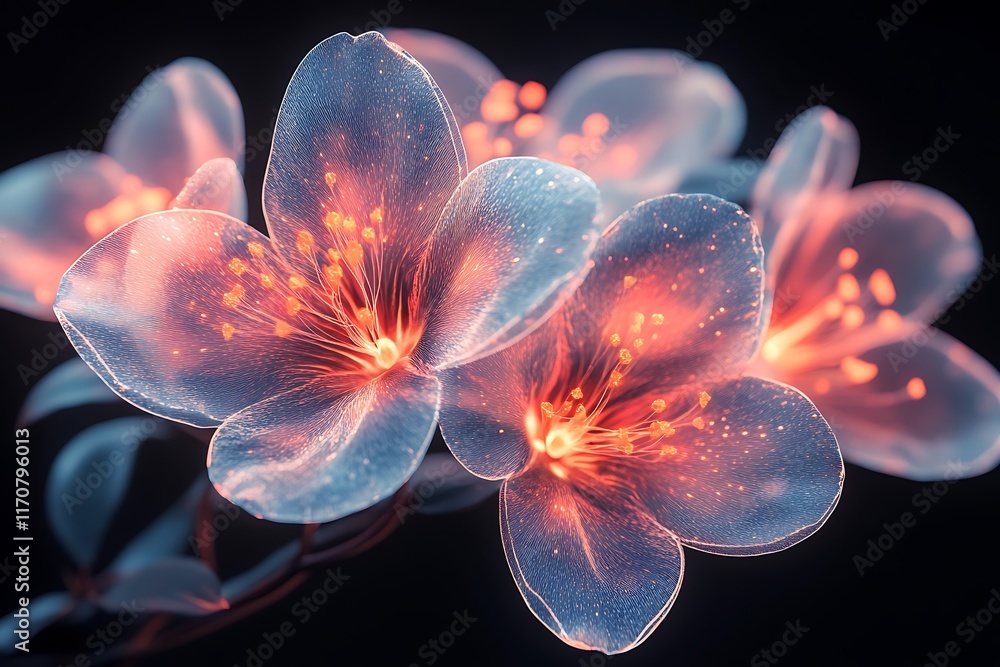 Glowing Pink Flowers in Soft Focus Glowing Pink Flowers in Soft Focus