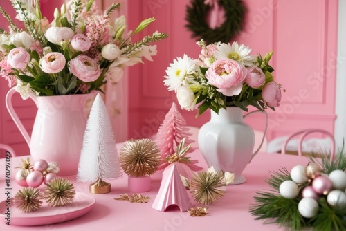 Floral Serenity - Capturing the Essence of Seasonal Decor in Elegance. photo