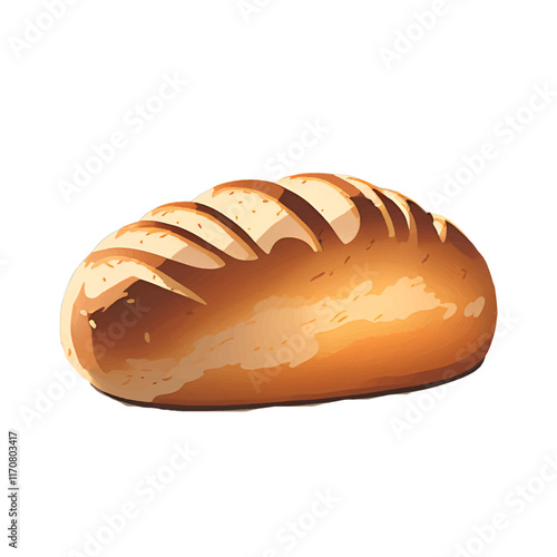 Loaf of bread with steam lines
