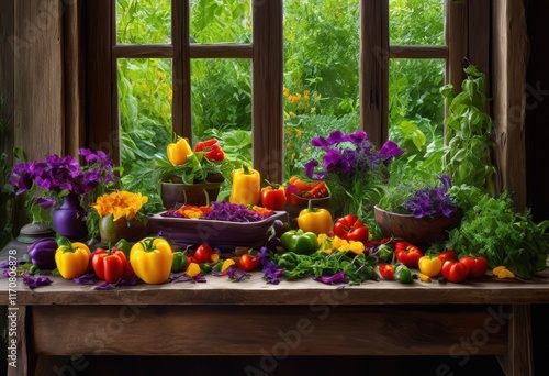 vibrant plant based ingredients beautifully arranged colorful patterns creating feast eyes, rainbow, lgbtq, lgbt, pride, love, equality, arrangement