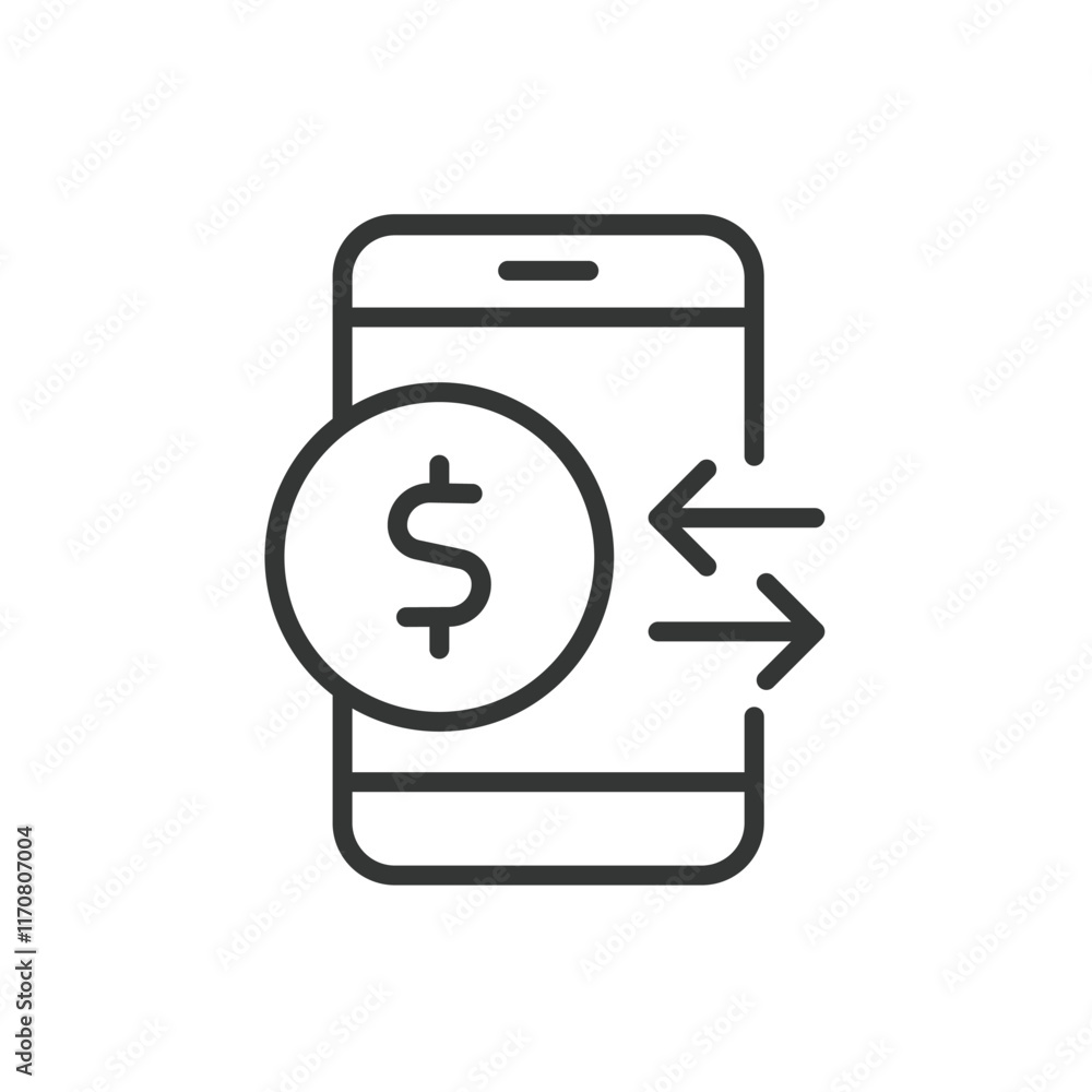 Online transactions, icon in line design. Online transactions, digital payment, online shopping, transaction, money transfer on white background vector. Online transactions editable stroke icon Online transactions, icon in line design. Online transactions, digital payment, online shopping, transaction, money transfer on white background vector. Online transactions editable stroke icon