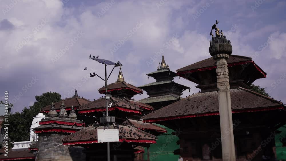 Famous Hindu Temple at Basantapur, Kathmandu Durbar Square, Heritage site of Nepal Famous Hindu Temple at Basantapur, Kathmandu Durbar Square, Heritage site of Nepal