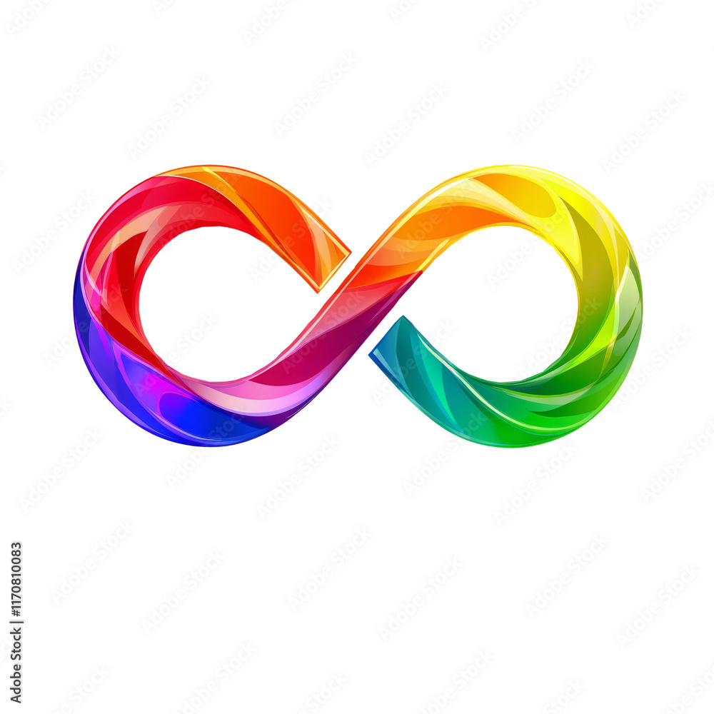 Vibrant Rainbow Infinity Loop - Symbol of Unity and Diversity -- Generative AI Vibrant Rainbow Infinity Loop - Symbol of Unity and Diversity -- Generative AI