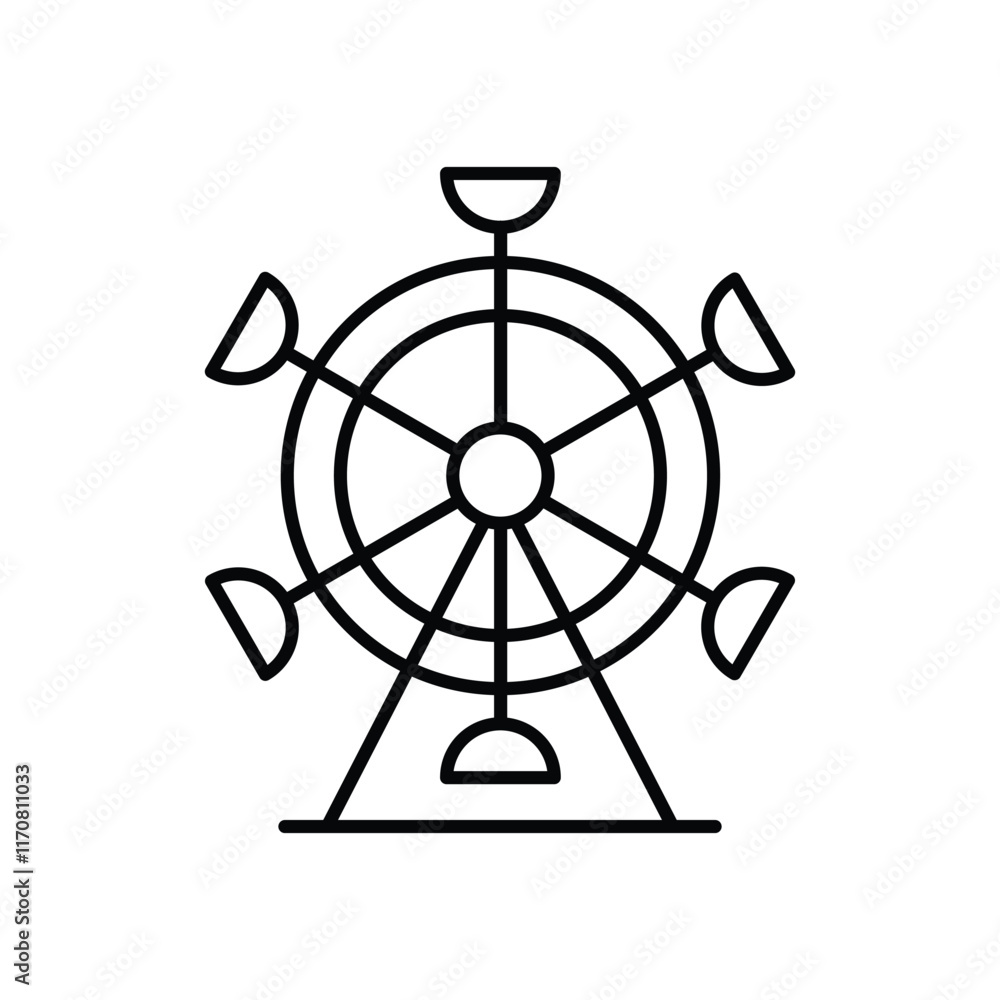 Ferris Wheel vector icon stock illustration Ferris Wheel vector icon stock illustration