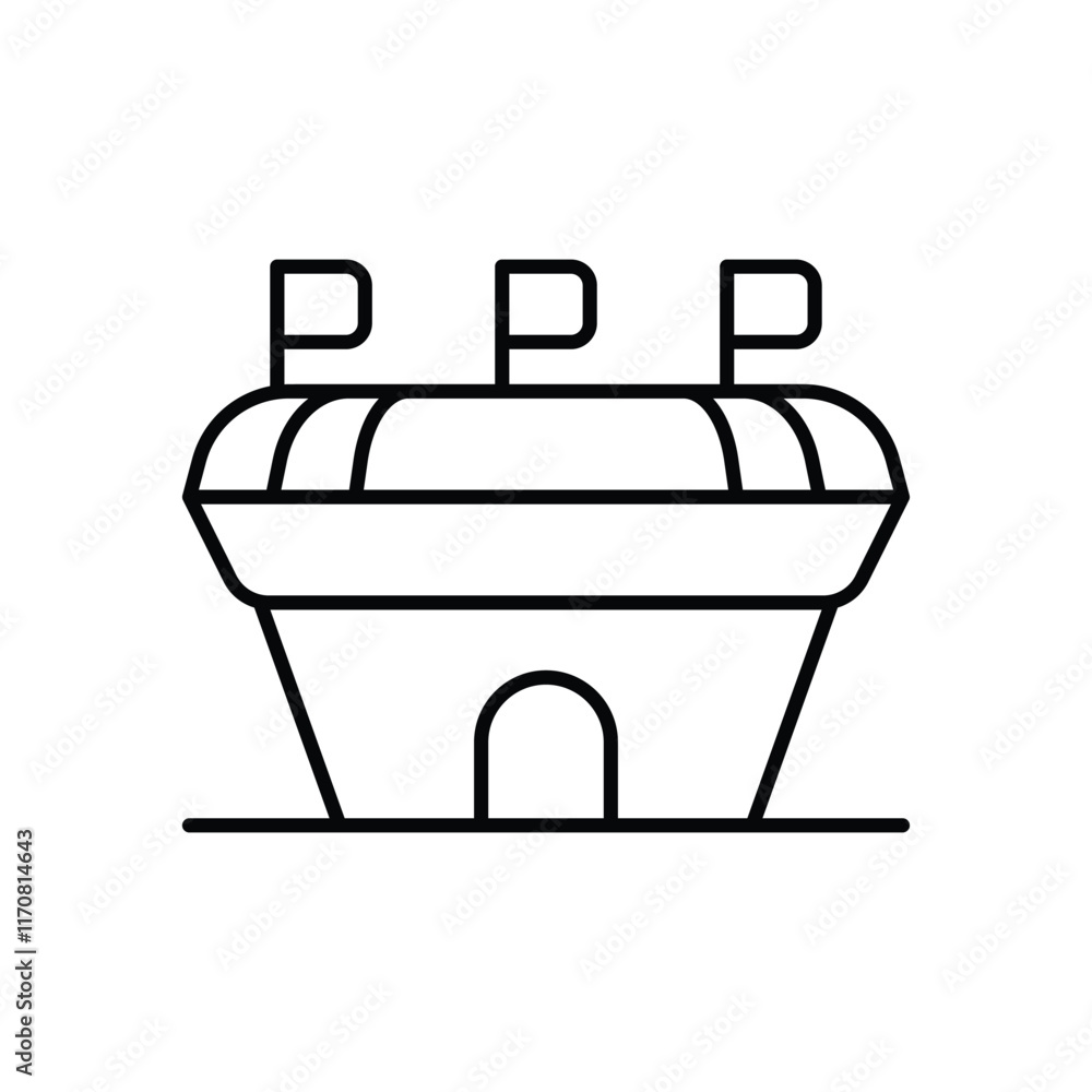 Stadium vector icon stock illustration Stadium vector icon stock illustration