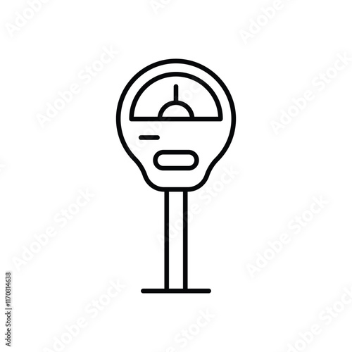 Parking Meter vector icon stock illustration