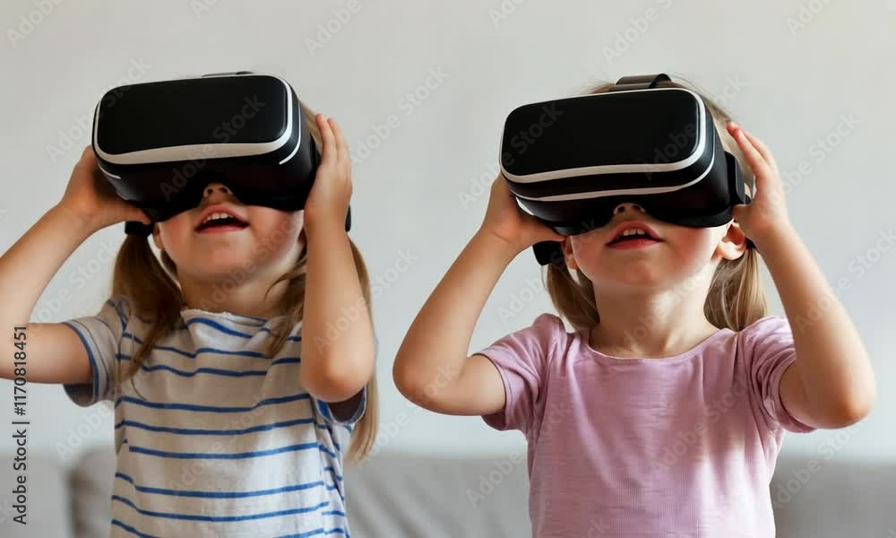 Twin Girls Exploring Virtual Reality Twin Girls Exploring Virtual Reality