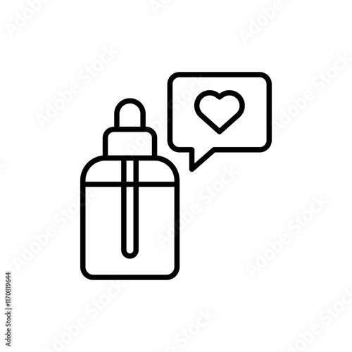 Vape liquid outline icons, minimalist vector illustration ,simple transparent graphic element .Isolated on white background